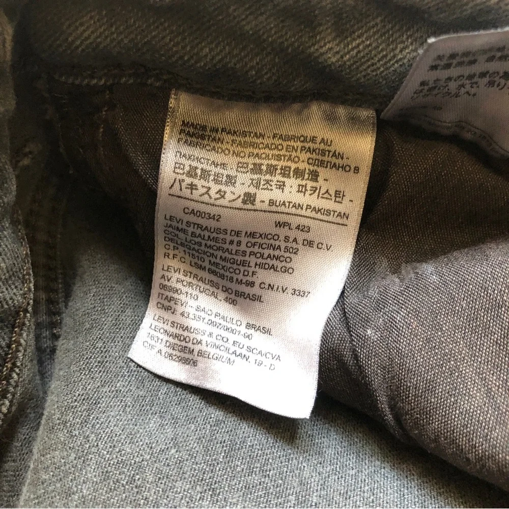 Levi's Vintage 721 High Rise Grey Skinny Jean Orange Tab Size 25 - Picture 7 of 11
